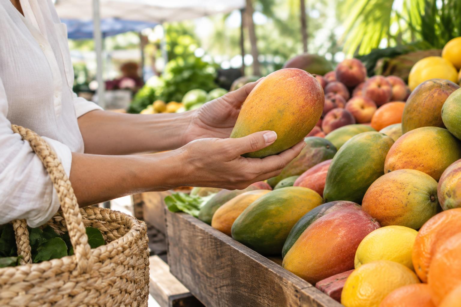 Choosing Ripe Fruit at a Market: What Color, Fragrance, and Firmness Can Tell You