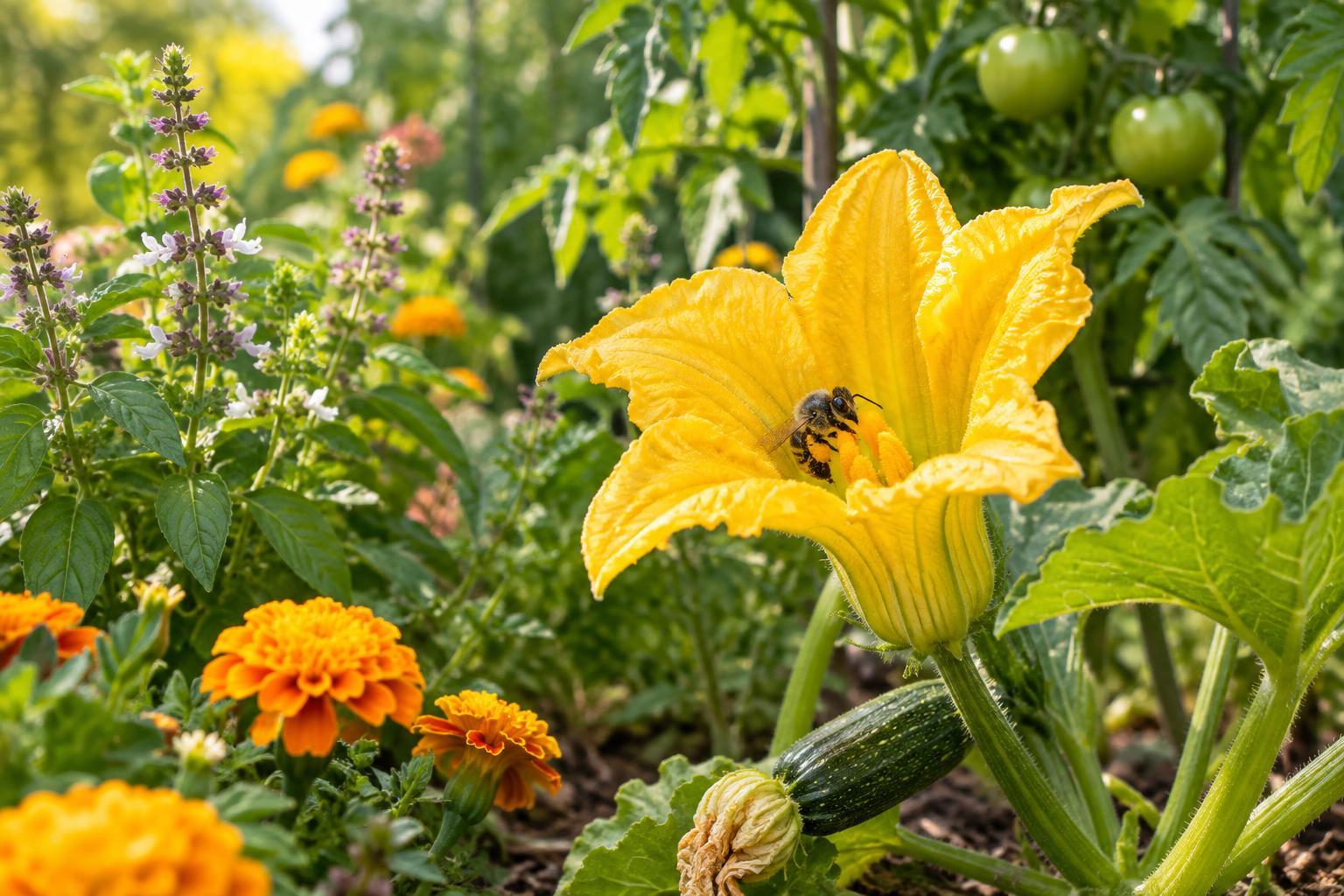 Flowers and Pollinators in a Florida Food Garden: What Helps Fruit Set