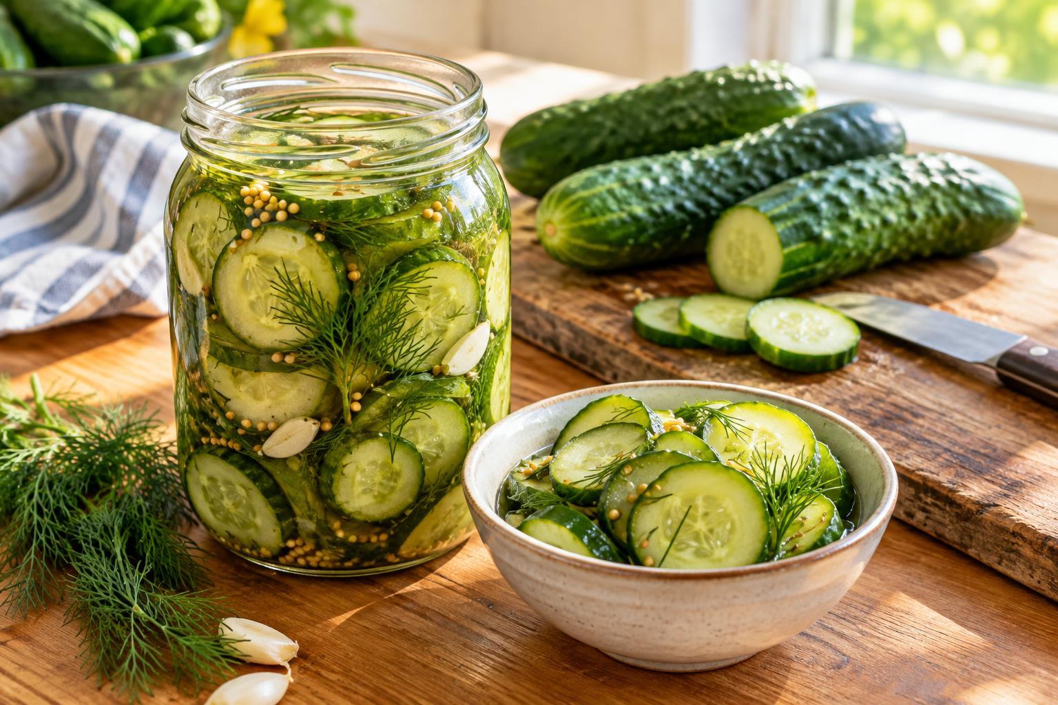 Quick-Pickled Cucumbers: A Simple Refrigerator Recipe