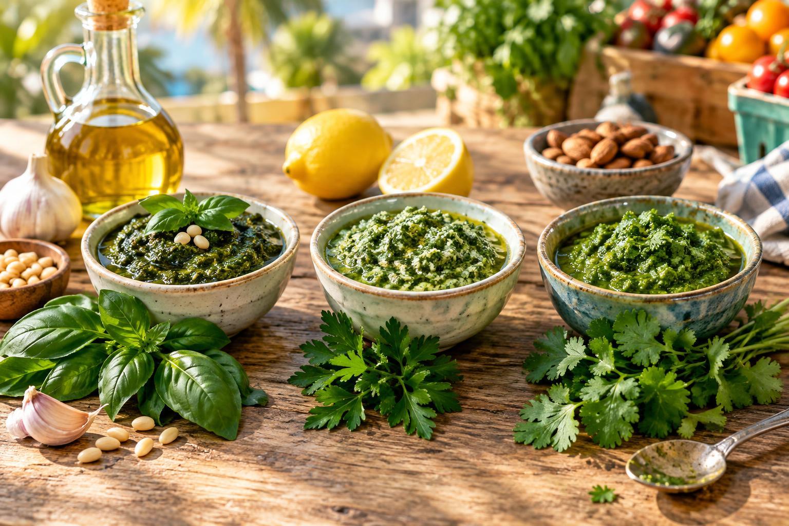 Fresh Herb Pesto: How Basil, Parsley, and Cilantro Change the Flavor