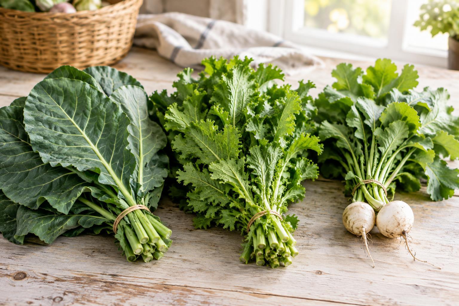 Florida Winter Greens: Collards, Mustard Greens, and Turnip Greens Compared